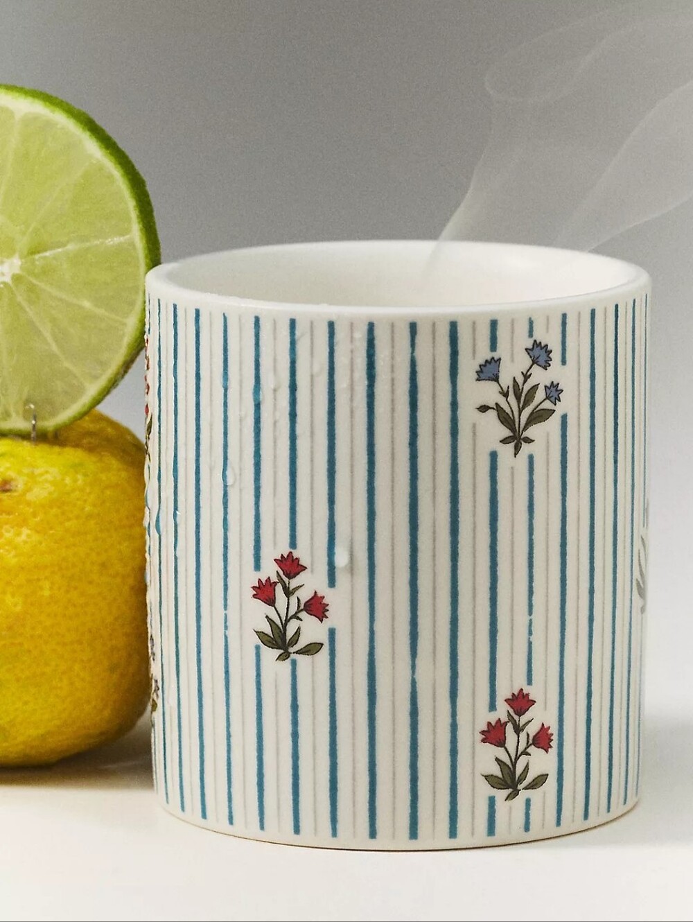 Anthropologie Spring Cottage Fresh Spring Rain & Bright Bergamot Ceramic Candle